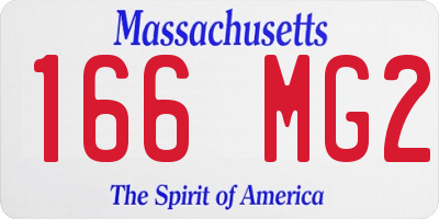 MA license plate 166MG2