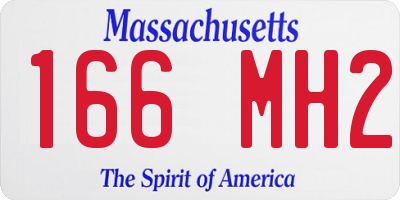 MA license plate 166MH2