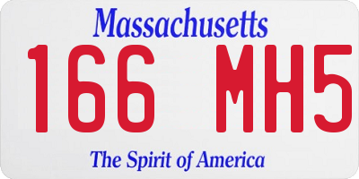 MA license plate 166MH5