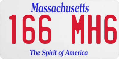 MA license plate 166MH6