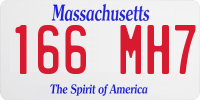 MA license plate 166MH7