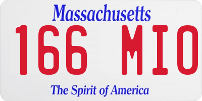 MA license plate 166MI0