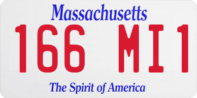 MA license plate 166MI1