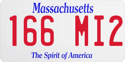 MA license plate 166MI2
