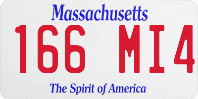 MA license plate 166MI4