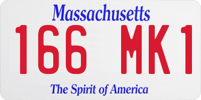 MA license plate 166MK1