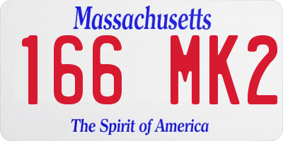 MA license plate 166MK2