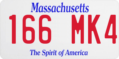 MA license plate 166MK4