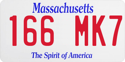 MA license plate 166MK7