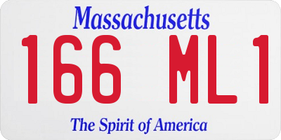 MA license plate 166ML1