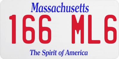 MA license plate 166ML6