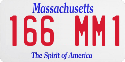 MA license plate 166MM1
