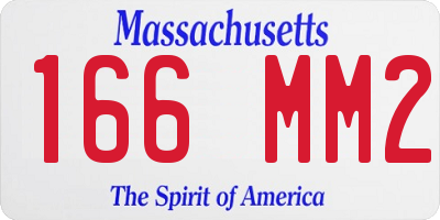 MA license plate 166MM2