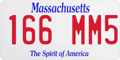 MA license plate 166MM5