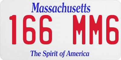 MA license plate 166MM6
