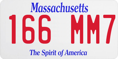 MA license plate 166MM7
