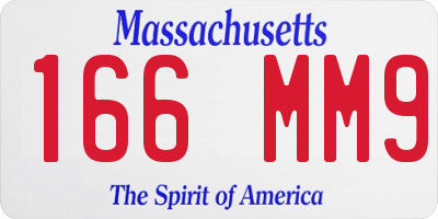 MA license plate 166MM9