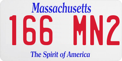 MA license plate 166MN2