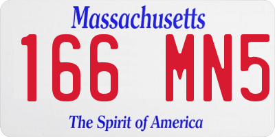 MA license plate 166MN5