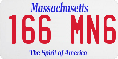 MA license plate 166MN6