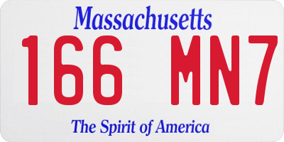MA license plate 166MN7