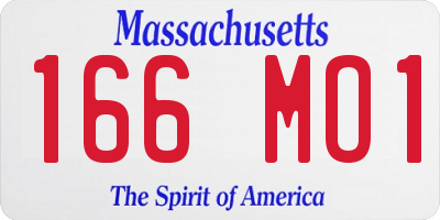 MA license plate 166MO1