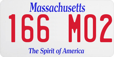 MA license plate 166MO2