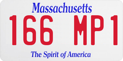 MA license plate 166MP1