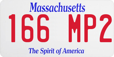MA license plate 166MP2