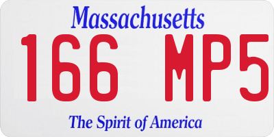 MA license plate 166MP5