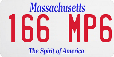 MA license plate 166MP6