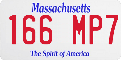 MA license plate 166MP7