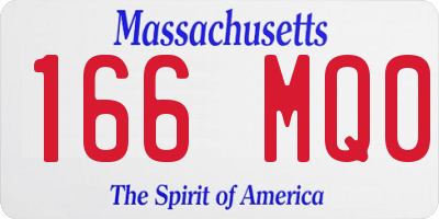 MA license plate 166MQ0