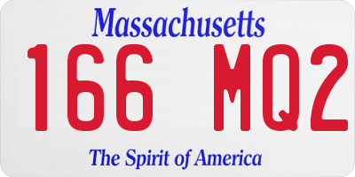 MA license plate 166MQ2
