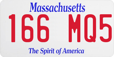 MA license plate 166MQ5