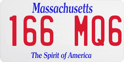 MA license plate 166MQ6
