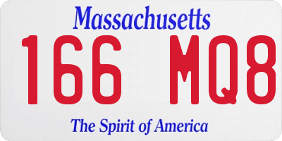 MA license plate 166MQ8