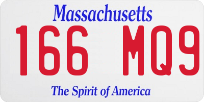 MA license plate 166MQ9