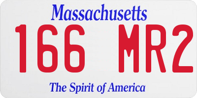 MA license plate 166MR2