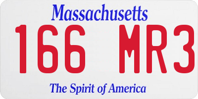 MA license plate 166MR3
