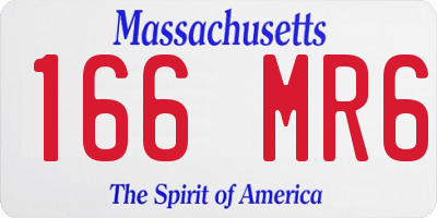 MA license plate 166MR6