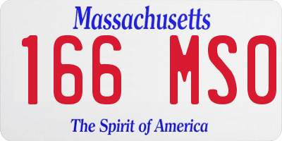 MA license plate 166MS0