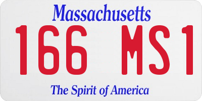 MA license plate 166MS1