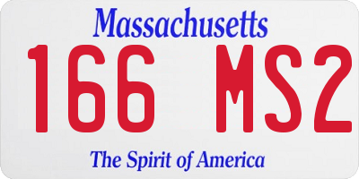MA license plate 166MS2