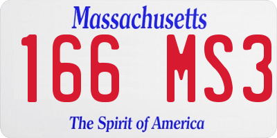 MA license plate 166MS3