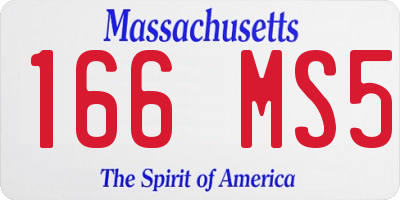 MA license plate 166MS5
