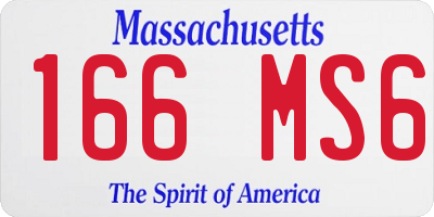 MA license plate 166MS6