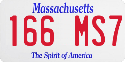 MA license plate 166MS7