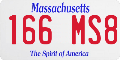MA license plate 166MS8