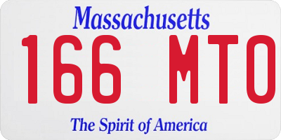 MA license plate 166MT0